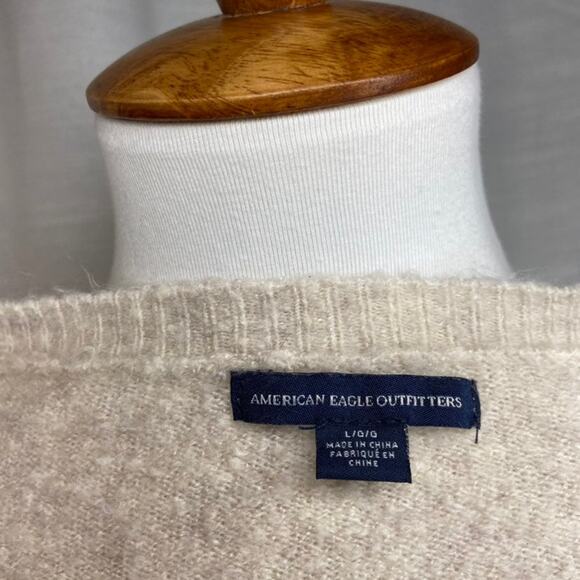 American Eagle Cream Bell Sleeve Sweater (L) - Picture 3 of 4